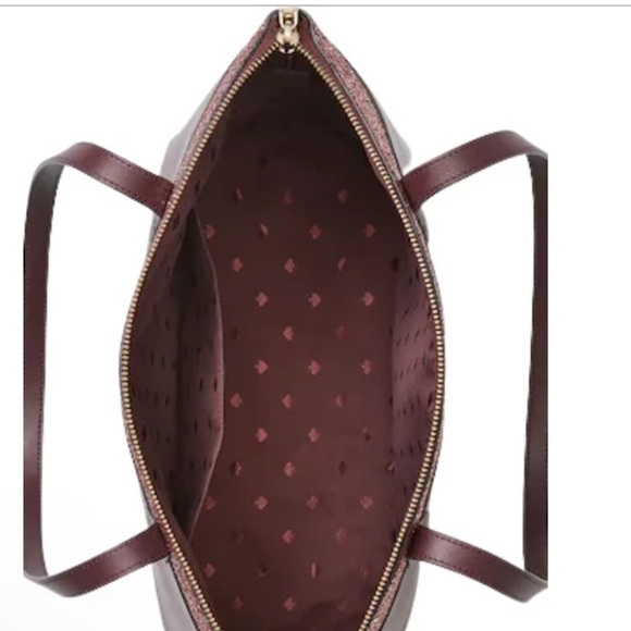 Kate Spade Flash Glitter Tote Satchel (Cherrywood) - NWT $395 MSRP - Picture 6 of 6